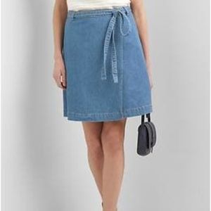 gap denim wrap skirt